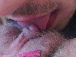 Licking And Sucking My Big Clit Hairy Pussy Until I Cum Into His Mouth