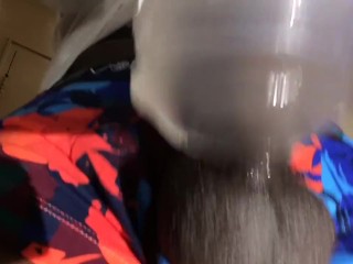 Blowjob from fleshjack mouth toy_gets creamy cum_out of my dick