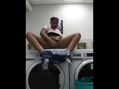 Sneaking a Quick Cum at your Local Laundromat