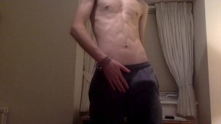In Sweatpants Webcam Teen Displays Bulge And Jerks