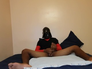 Darth Vader stroking his long hard cock
