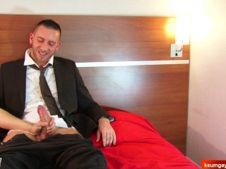 Salesman in suit trousers gets wabked his huge cock by a guy ! | XXX Mobile  Porn - Clips18.Net