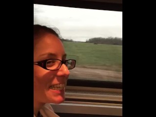 Fucking on train b4 next porn shoot