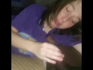 My wife suck my BBC so long had to bust_in her_mouth pov