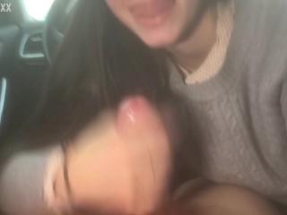 Cum Swallow_for Xmas_in the car - MaryVincXXX