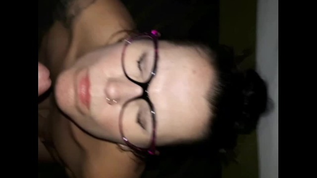 Husband Fucks Wife and Cums on her Glasses