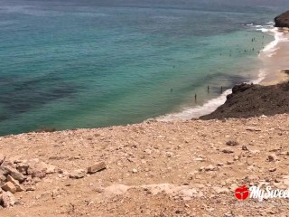 Public Sex on_a Nudist Beach - Amateur Couple MySweetApple in Lanzarote