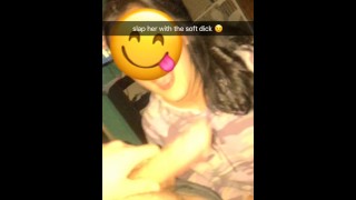 Teen 18 Tongue Slapped By Snapchat Dick