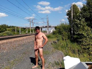 I Masturbate Near The Railway And Riding Cars