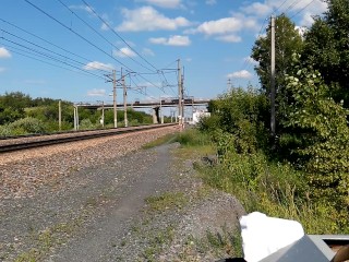 I masturbate_near the railway and riding cars