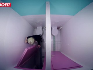 LETSDOEIT - German SECRETARY Celina Davis Fucked by BOSS_On The Toilet