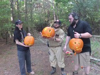 Pumpkin Carving Contest With Guns!