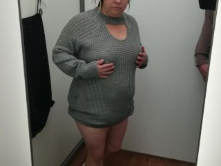 Sexy Bbw In A Store's Dressing Room