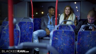 Screen Capture of Video Titled: BLACKEDRAW Two Beauties Fuck Giant BBC On Bus!