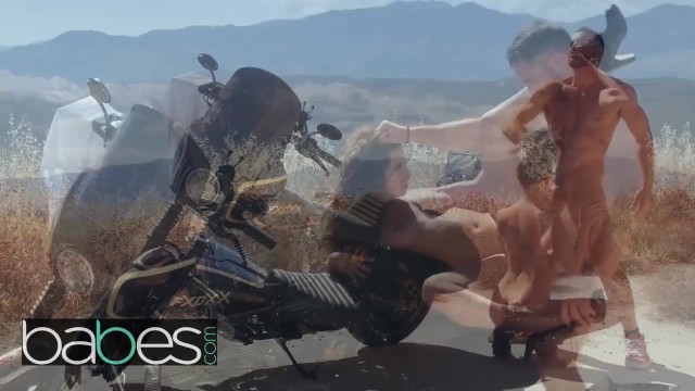 BABES - Hot biker runaway Ashley Adams gets faced fucked and pounded 14