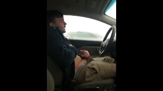 Hidden In-Car Jerk-Off On The Spur Of The Moment