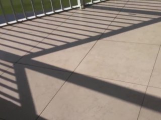Sammy Austin Risky Small Dick Outdoors On Balcony