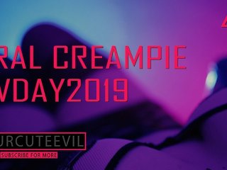 #Vday2019 Oral Creampie Valentine's Day, Blowjob With Synthwave 4K 2160P