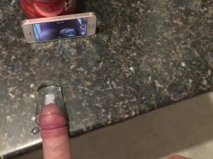 Cumming in a Shot Glass! Spilled Out Sorry :(