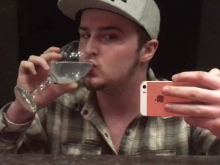 Drinking My Cum! Multiple Continuous Orgasms, Solo Cumslut Sperm Cocktail!