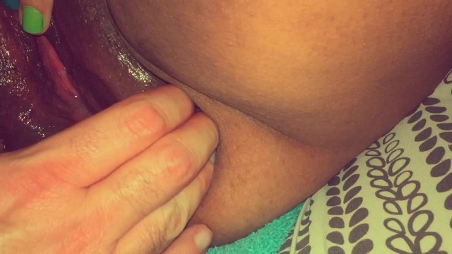 BBW takes Ice Cubes up her tight pussy 8