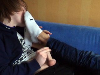 Jerking Off To Twink's White Puma Socks