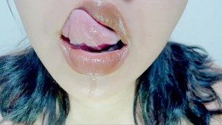 Sensual Tongue Drool And Soft Moans With ASMR