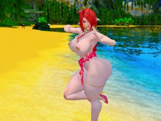 Skyrim Cammi_Huge Tits and Ass on_the Beach