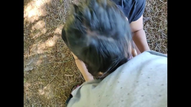 Messy Blowjob in Public Park With Facial 6
