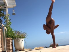 Public Naked Yoga at Beach Front Mansion