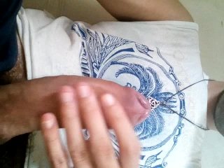 Horny, Stroking In The Bed, Trying To Lick My Own Cock And Cumming