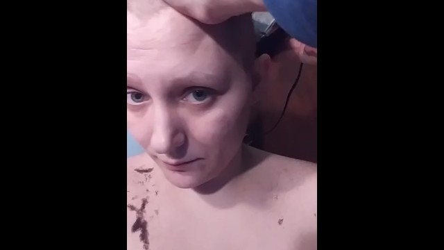 Shaving the back of her head