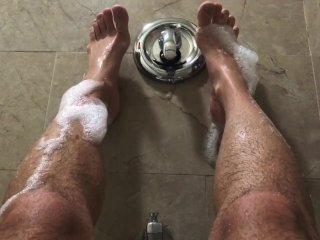 Soapy Jock Feet And Legs In Tub