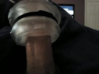 Secretly Under Covers Using Sucking Sex ToyInvention to CUM