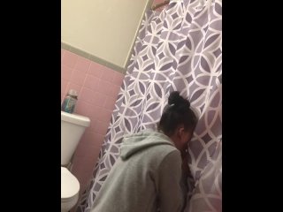 Homemade Gloryhole Sucking_White Cock in the Shower