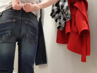 Naughty Diaper Girl Wetsherself in a Fitting Room