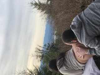 Quickie On The Mountain, Huge Cumshot!