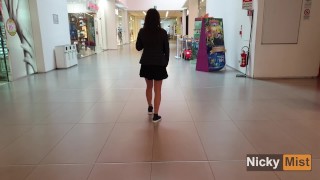 A Teen Couple Has Fun At A Shopping Mall After School