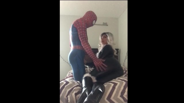 Spider-Man and BlackCat Blow Job and Fuck - Pornhub.com
