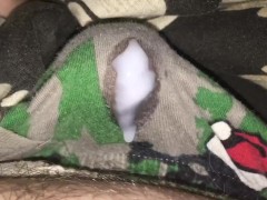 Pulsing Orgasm in My Boxers Under the Blanket before Bed ;p Soaks Through!