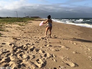 PUBLIC BEACH_VOYEUR- Micro Bikini Jerk OffInscrution Joi Portugues