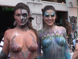 Daytime Festival Body Painted Hotties
