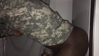 Dildo And Cums Are Being Ridden By A Black Soldier In Part 3 Of Their Journey