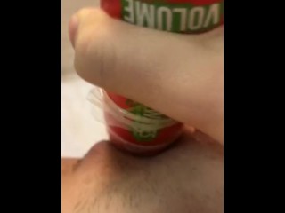 Pussy Clit Rub with_Bottle Cap and Condom Massage ASMR
