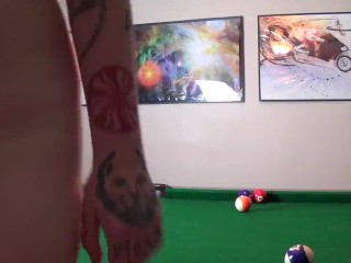 FuckingMy Tight Pussy On My Friend's Pool Table Like A_Little Whore