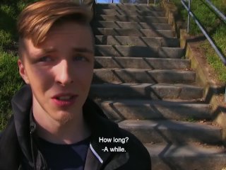 Czech Hunter 425 - Blonde Jock Gets A Mouthful Of Cock On The Stairs Of The Park