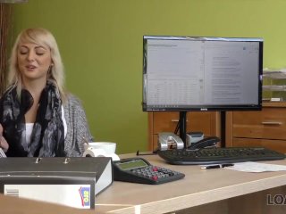 Loan4K. Blonde-Haired Miss Has Sex For Cash With Handsome Loan Agent