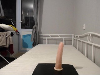Sexy;Borsch fucks herself in the ass and jumps on_a huge dildo