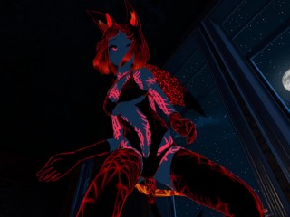 Sexy Tattoo Glowing SuccubusGives Virtual LapDance