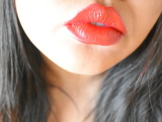 ASMR Big Red Lips: Moaning andBreathing